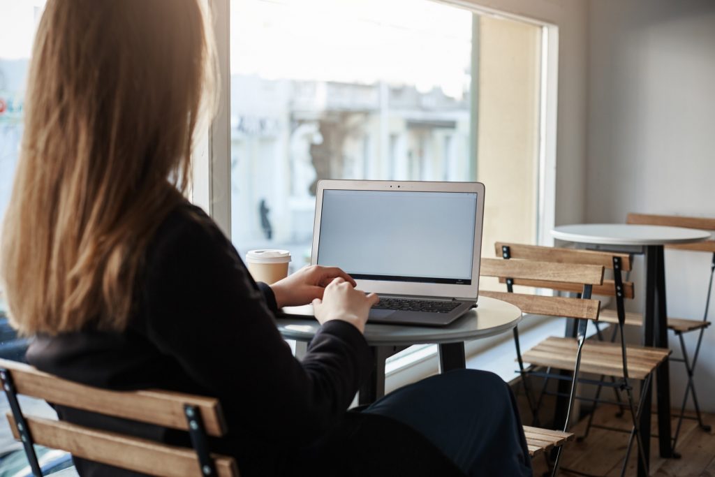 Lady Working on Laptop