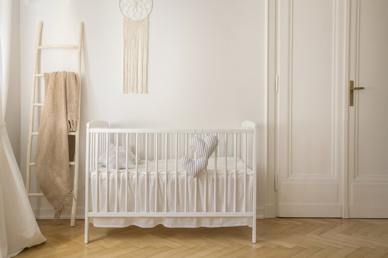 baby cot in nursery